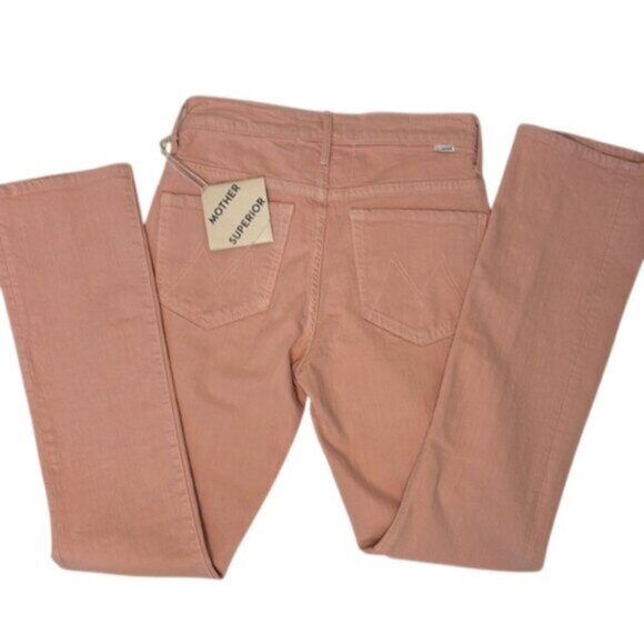 MOTHER The Insider Hover High Rise Straight Jeans– Peach Parfait  Size 26  NWT✨ - Picture 2 of 12